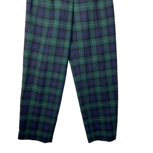 100% Wool high waist  Liz claiborne Plaid lined Academia trousers size 4 - Picture 3 of 16